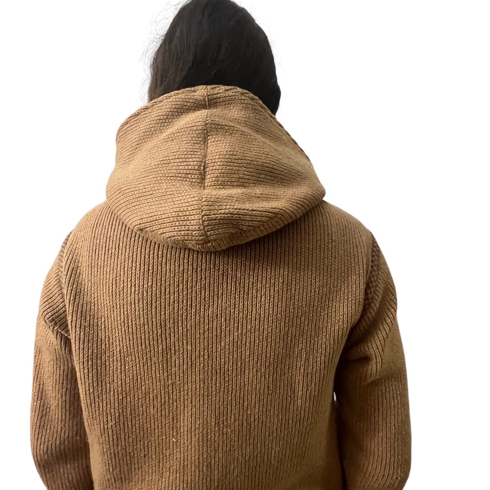 1970’s Italian Hooded Tie Front Sweater, Long Hooded Open Front Sweater,‎ S/M - Picture 5 of 10